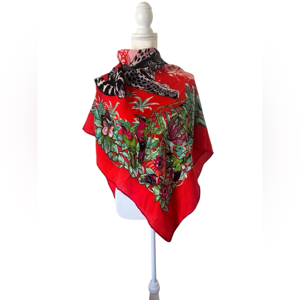 Hermes cashmere silk scarf
